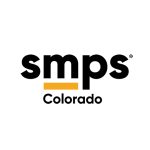 Logo with bold black text smps above the word Colorado in black; a thick horizontal yellow line appears beneath the m and p in smps. The background is white.